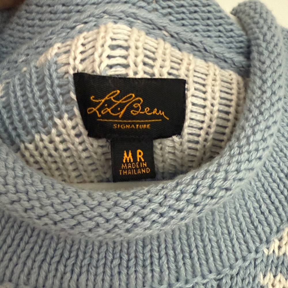 LL Bean Signature Scenic Rollneck Sweater 100% organic cotton - Picture 4 of 7